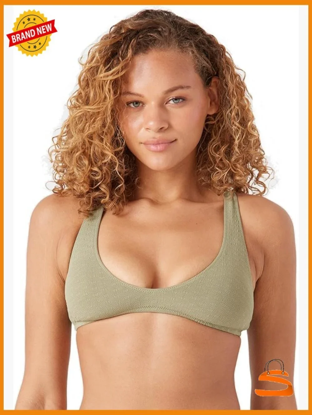 Women's Bikini Top Adjustable Quick-Dry UPF 50+ Removable Pads Medium